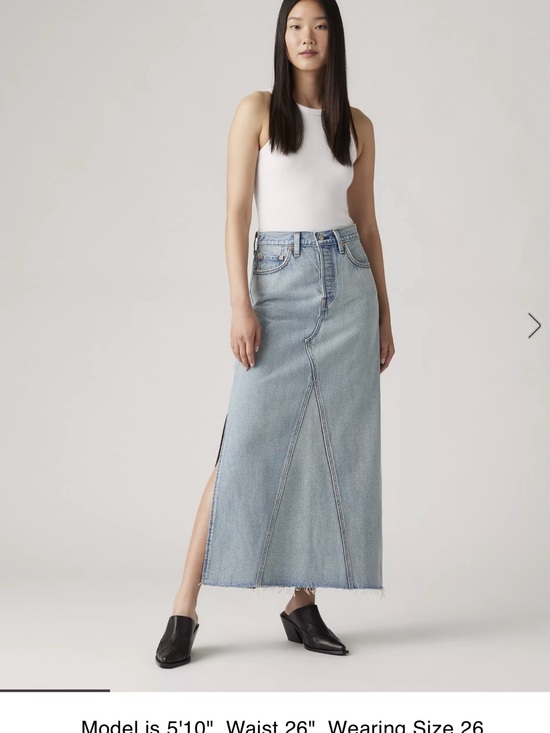 Levi's Dresses & Skirts - Levi's Light Blue Denim Skirt with Patch Logo